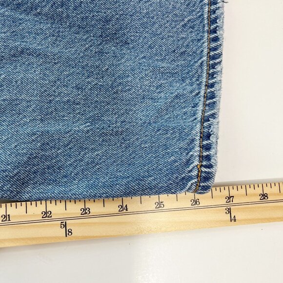 Levi's Ribcage Straight Ankle Jeans Distressed Lyocell Medium Wash - Size 28 - Picture 9 of 9